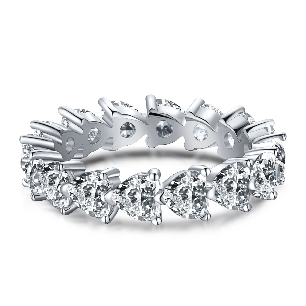 [Tonmkive Jewelry]0.25 Carat Radiant Romance Heart Cut Lover Ring