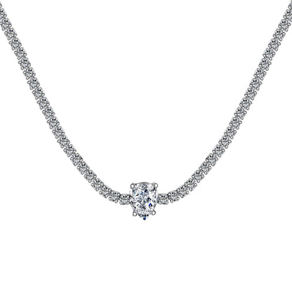 [Tonmkive Jewelry]1.0 carat Unique Pear Cut Tennis Necklace