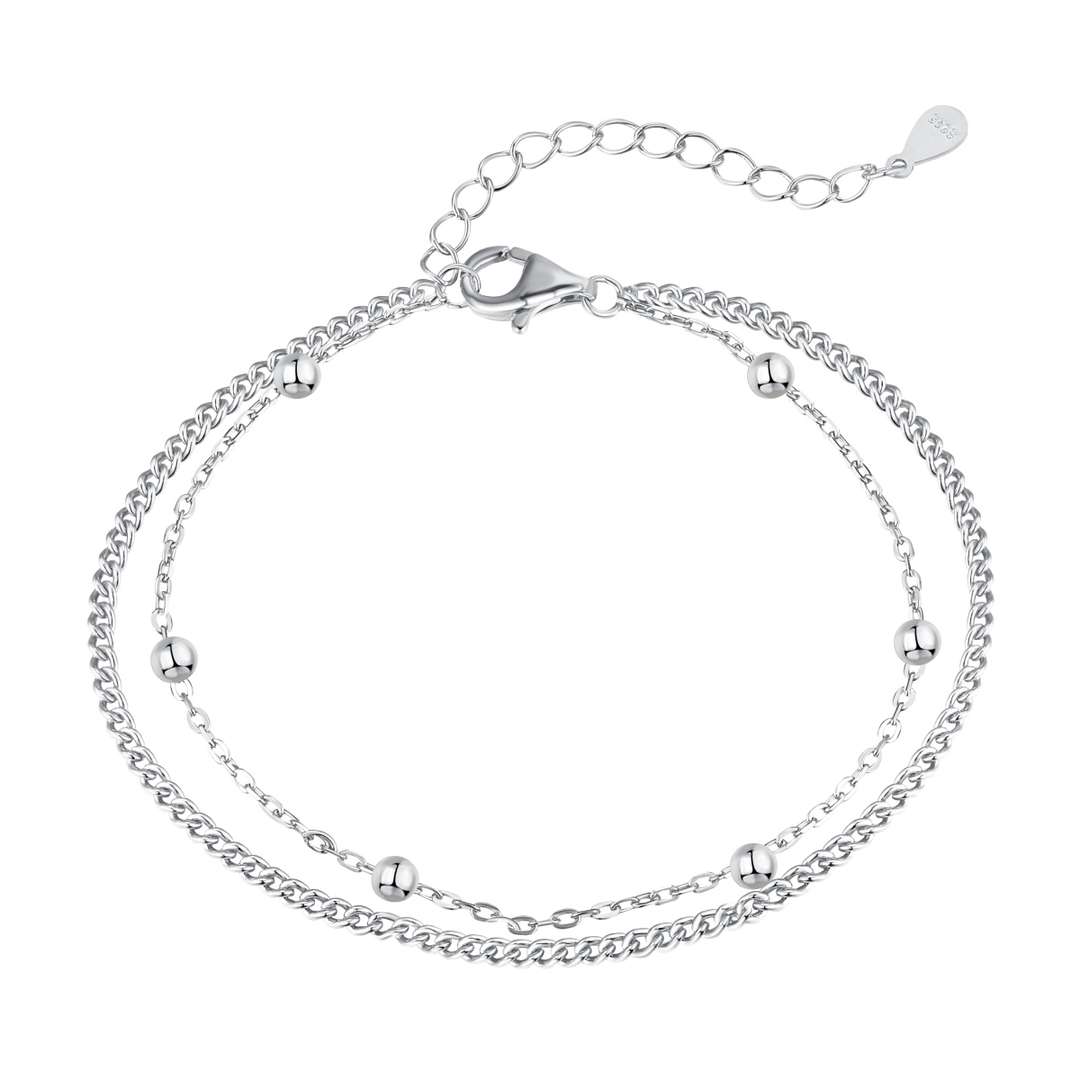 [Tonmkive Jewelry]Delicate Bead Double Layer Bracelet