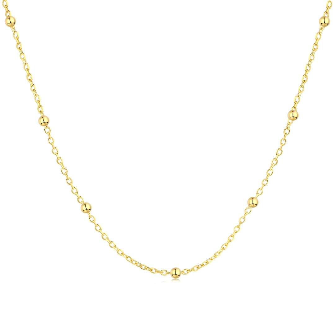 [Tonmkive Jewelry]Small Bead Clavicle Chain Simple Necklace