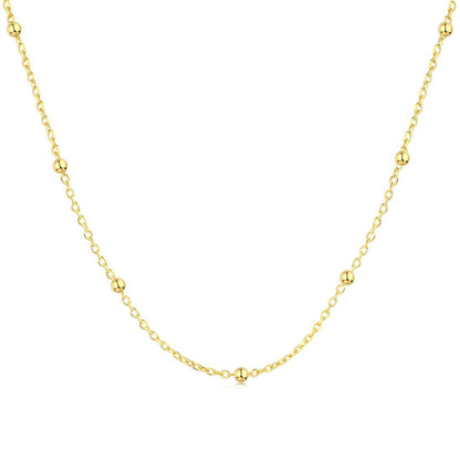 [Tonmkive Jewelry]Small Bead Clavicle Chain Simple Necklace