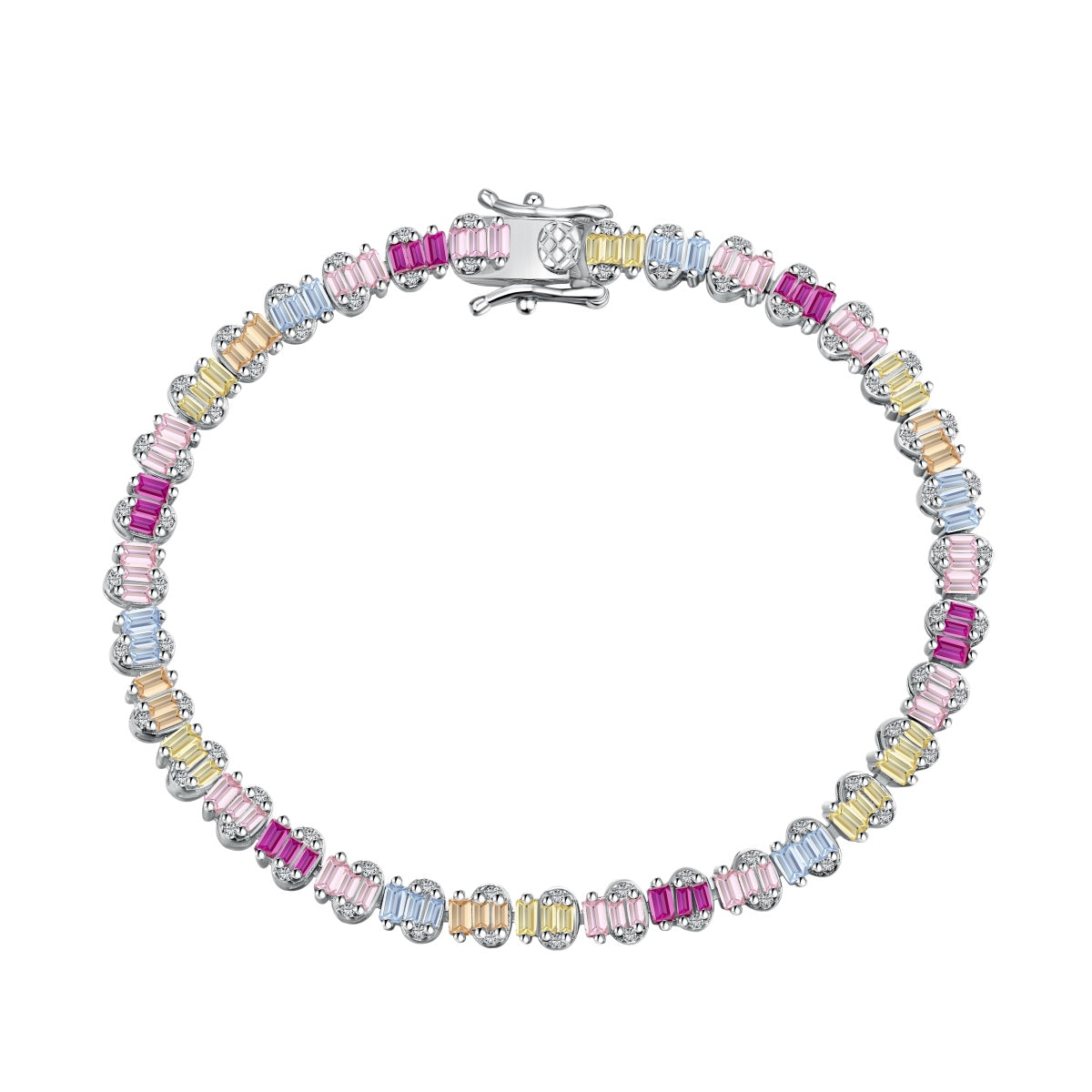 [Tonmkive Jewelry]Delicate Colorful Emerald Cut Party Bracelet