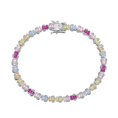 [Tonmkive Jewelry]Delicate Colorful Emerald Cut Party Bracelet