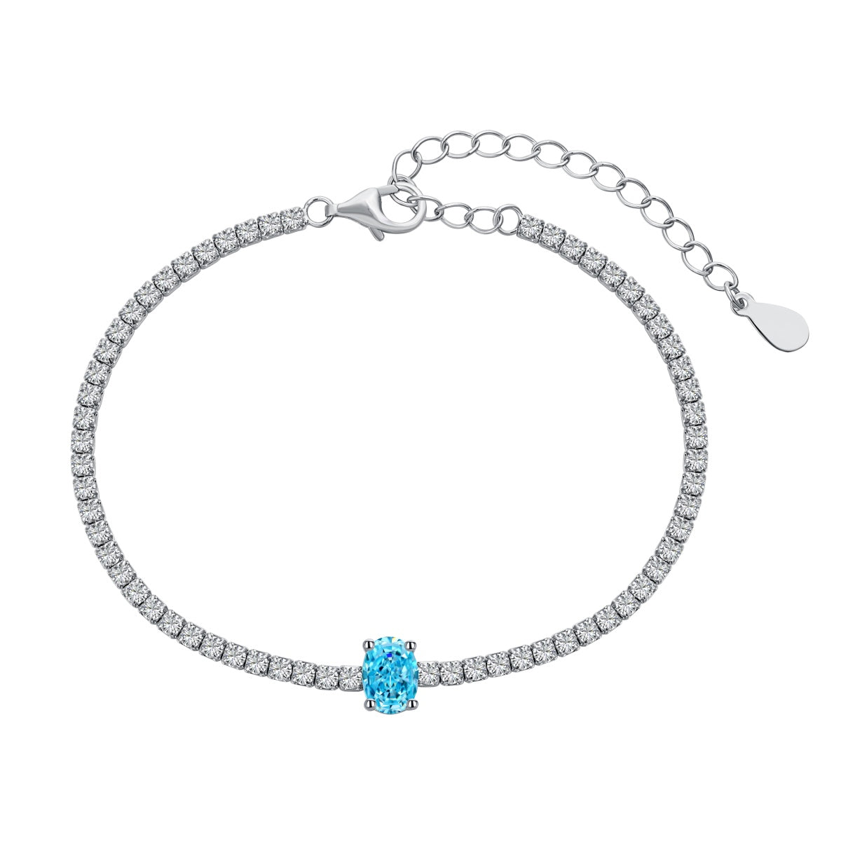 [Tonmkive Jewelry]0.75 Carat Exquisite Oval Cut Daily Bracelet