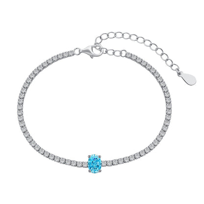 [Tonmkive Jewelry]0.75 Carat Exquisite Oval Cut Daily Bracelet