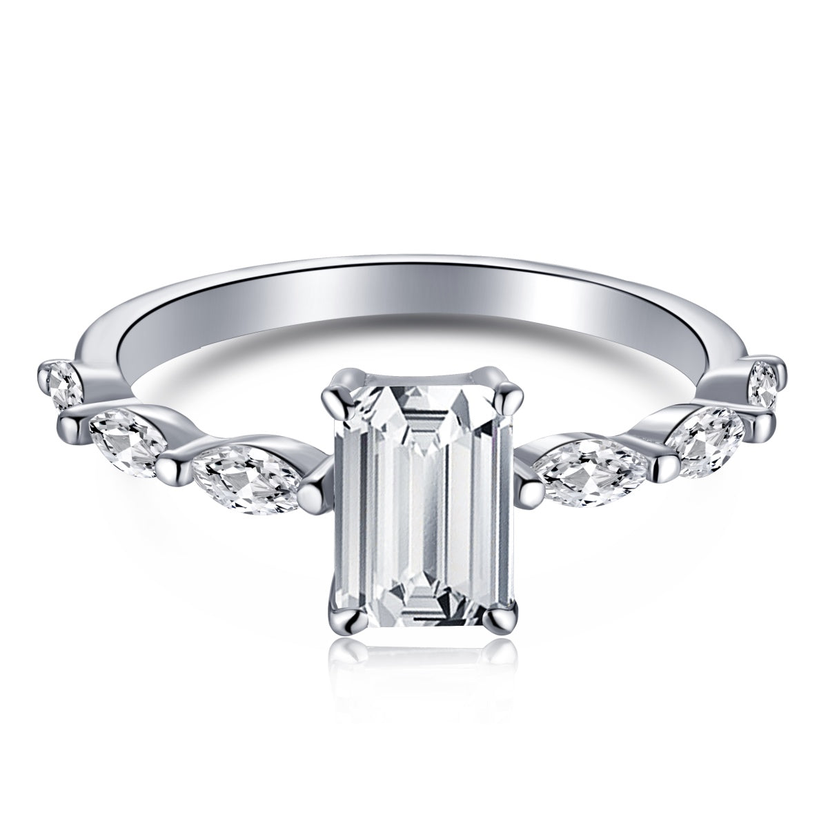[Tonmkive Jewelry]1.0 Carat Dainty Resplendent Radiant Cut Daily Ring