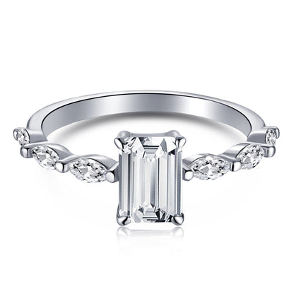 [Tonmkive Jewelry]1.0 Carat Dainty Resplendent Radiant Cut Daily Ring