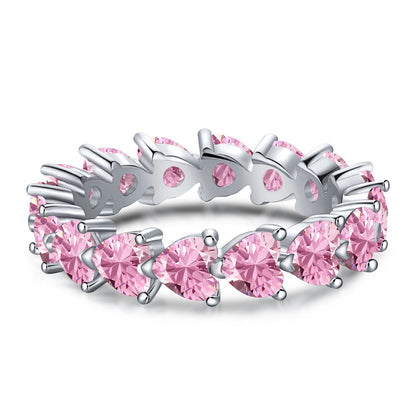 [Tonmkive Jewelry]0.25 Carat Radiant Romance Heart Cut Lover Ring