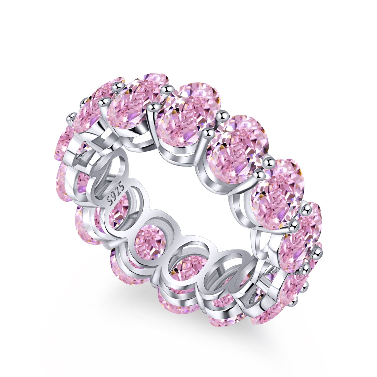[Tonmkive Jewelry]Dainty Elongated Cushion Cut Tennis Ring