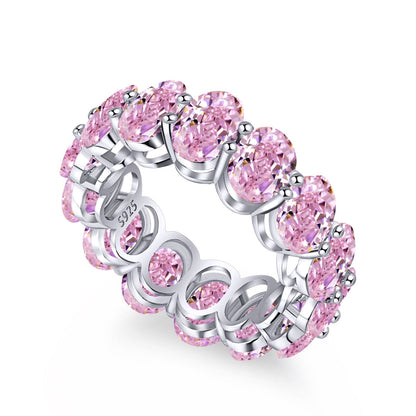 [Tonmkive Jewelry]Dainty Elongated Cushion Cut Tennis Ring