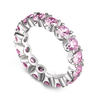 [Tonmkive Jewelry]Eternity Round Cut Tennis Ring