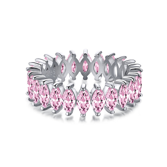 [Tonmkive Jewelry]Gorgeous Marquise Cut Tennis Ring