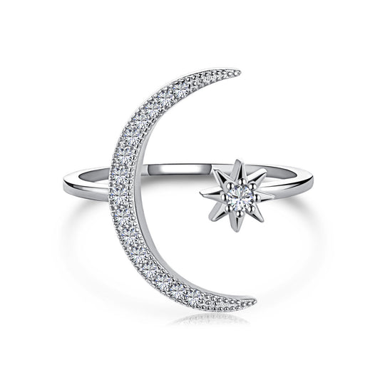 [Tonmkive Jewelry]Eternity Moon & Star Ring