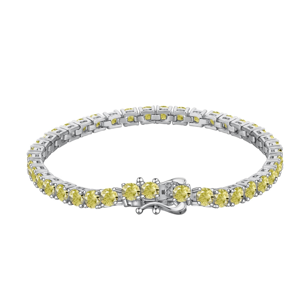 [Tonmkive Jewelry]Ornate Dazzling Round Cut Tennis Bracelet