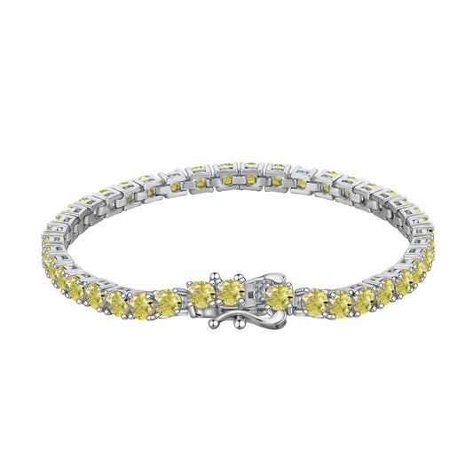 [Tonmkive Jewelry]Ornate Dazzling Round Cut Tennis Bracelet