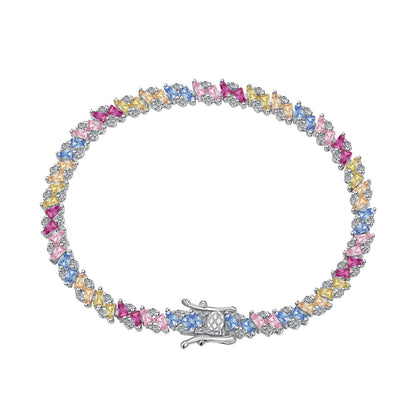 [Tonmkive Jewelry]Ornate Sparkling Multi Cut Party Bracelet