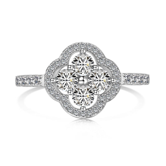 [Tonmkive Jewelry]Four Leaf Clover Flower Design Ring