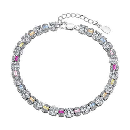 [Tonmkive Jewelry]Dazzling Radiant Multi Cut Daily Bracelet