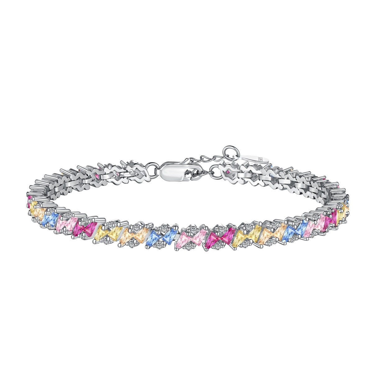 [Tonmkive Jewelry]Ornate Sparkling Multi Cut Party Bracelet