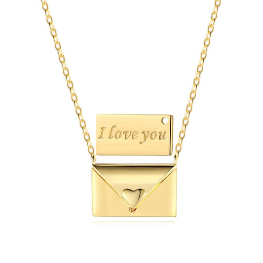 [Tonmkive Jewelry]Envelope Heart Shape Mother's Day Necklace