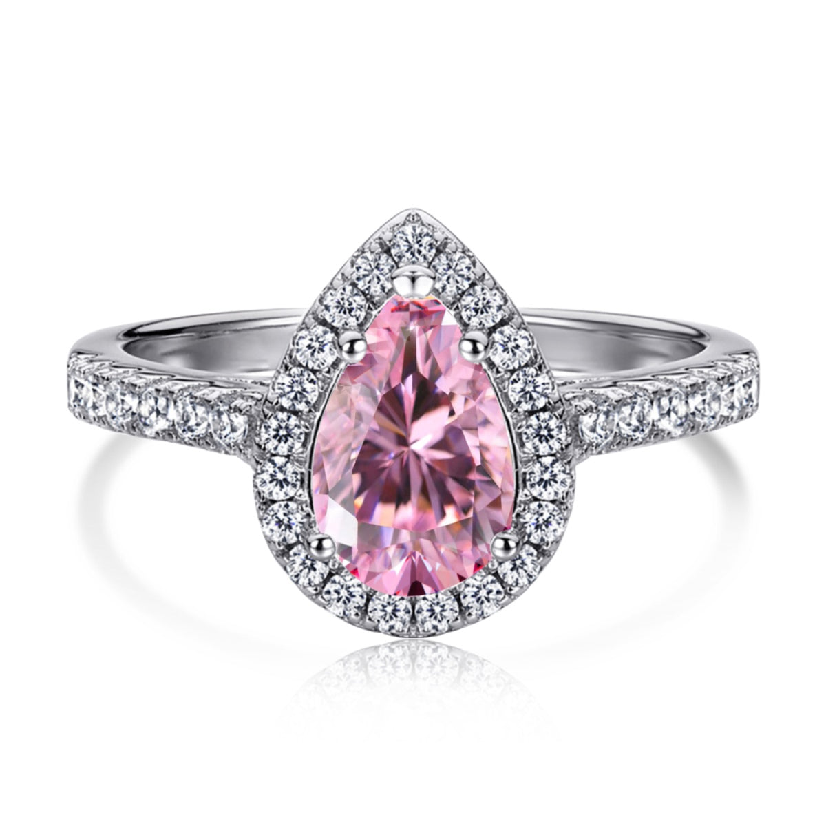 [Tonmkive Jewelry]1.0 Carat Luxurious Resplendent Water Drop Shape Wedding Ring