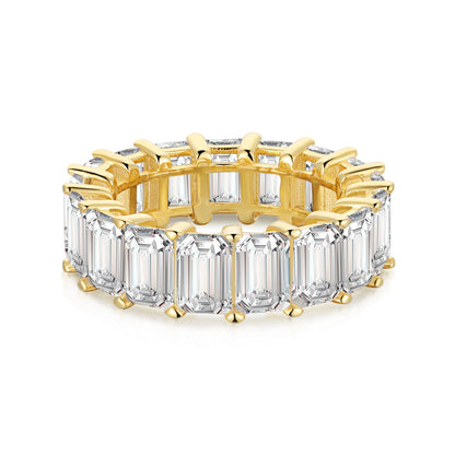 [Tonmkive Jewelry]0.75 Carat Elegant Emerald Cut Tennis Ring