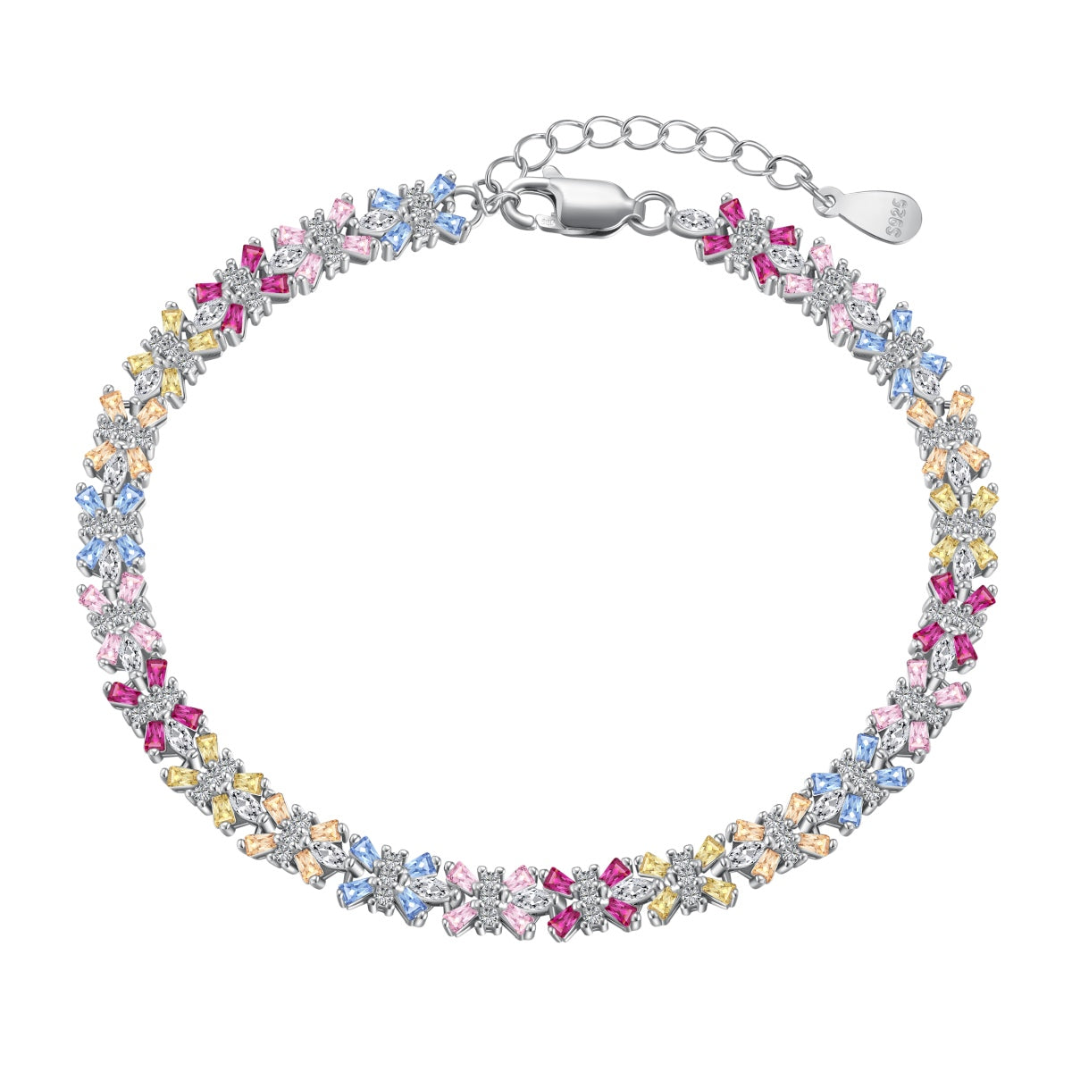 [Tonmkive Jewelry]Radiant Colorful Emerald Cut Party Bracelet
