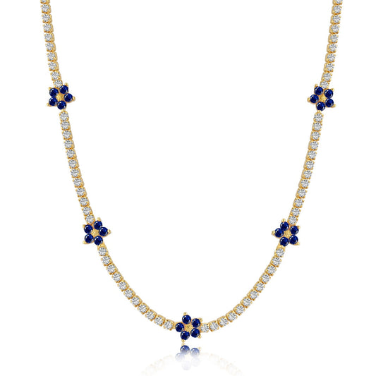 [Tonmkive Jewelry]Luxurious Colorful Flower Tennis Necklace