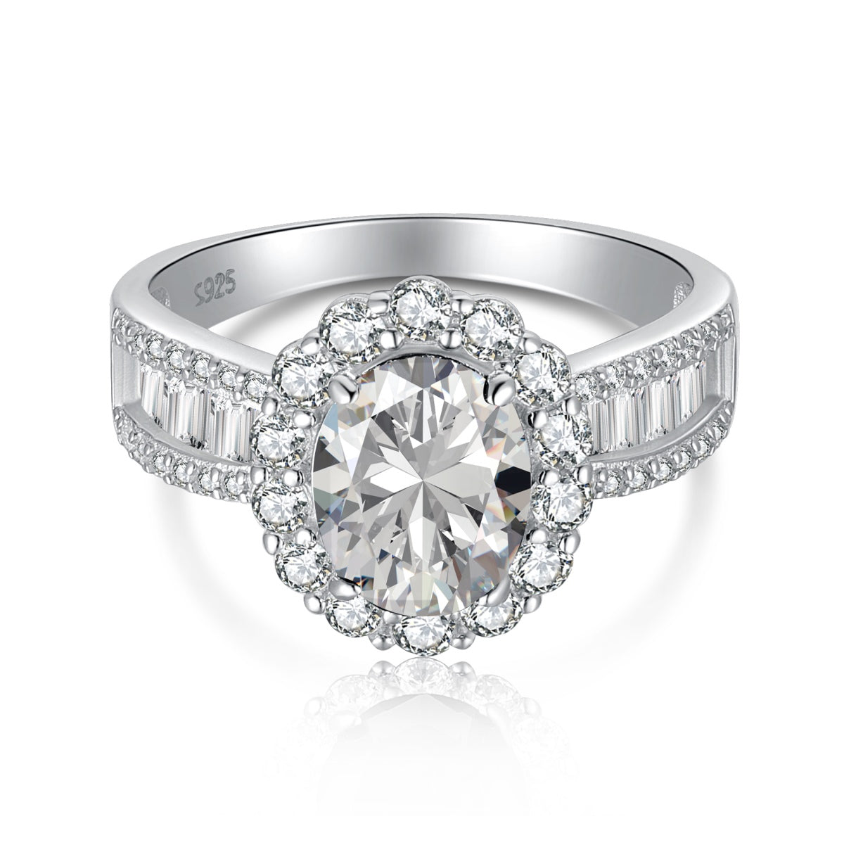 [Tonmkive Jewelry]1.5 Carat Dazzling Charming Oval Cut Banquet Ring