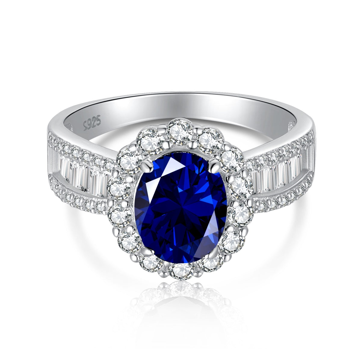 [Tonmkive Jewelry]1.5 Carat Dazzling Charming Oval Cut Banquet Ring