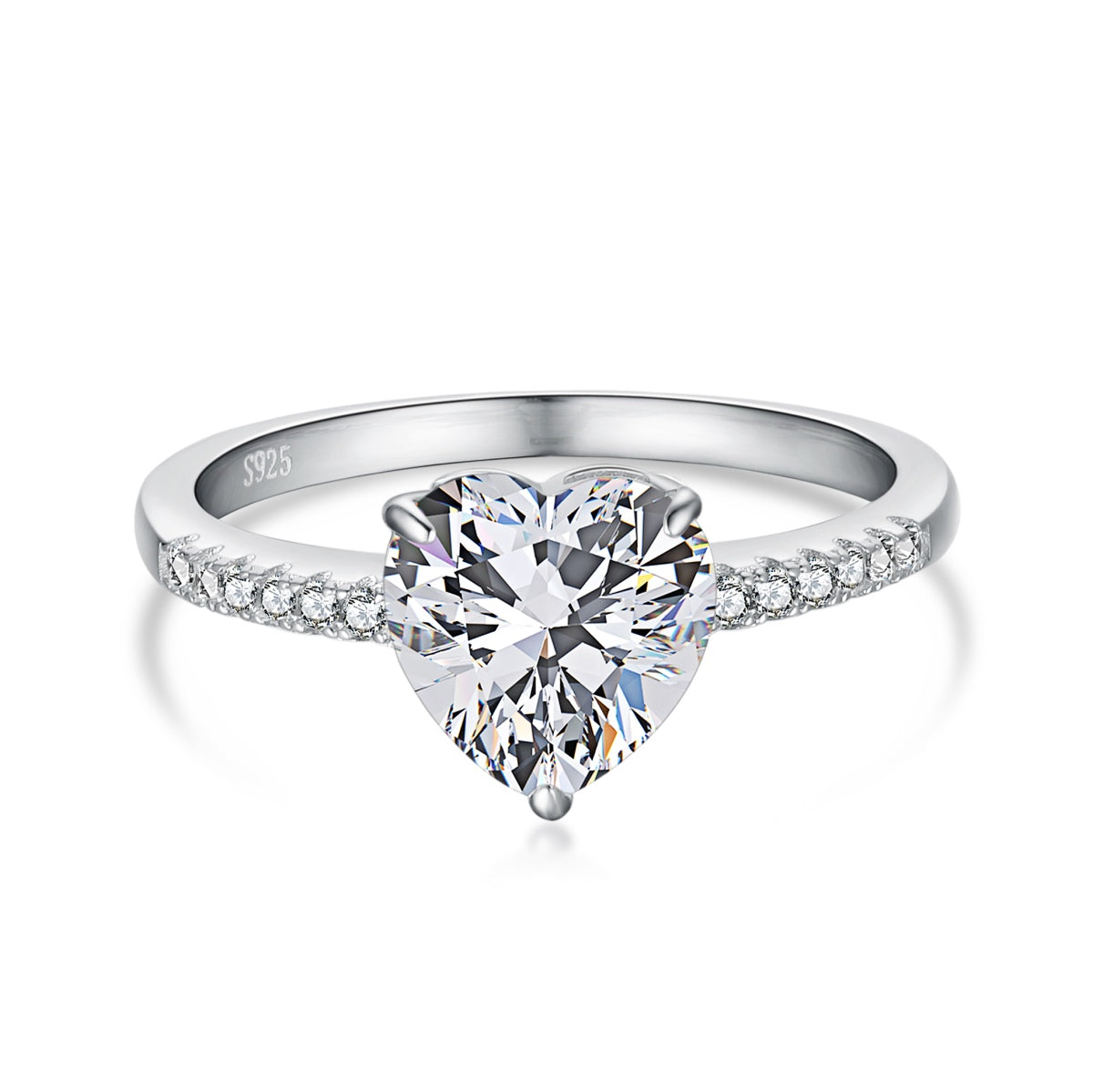 [Tonmkive Jewelry]2.0 Carat Dazzling Lustrous Heart Cut Lover Ring
