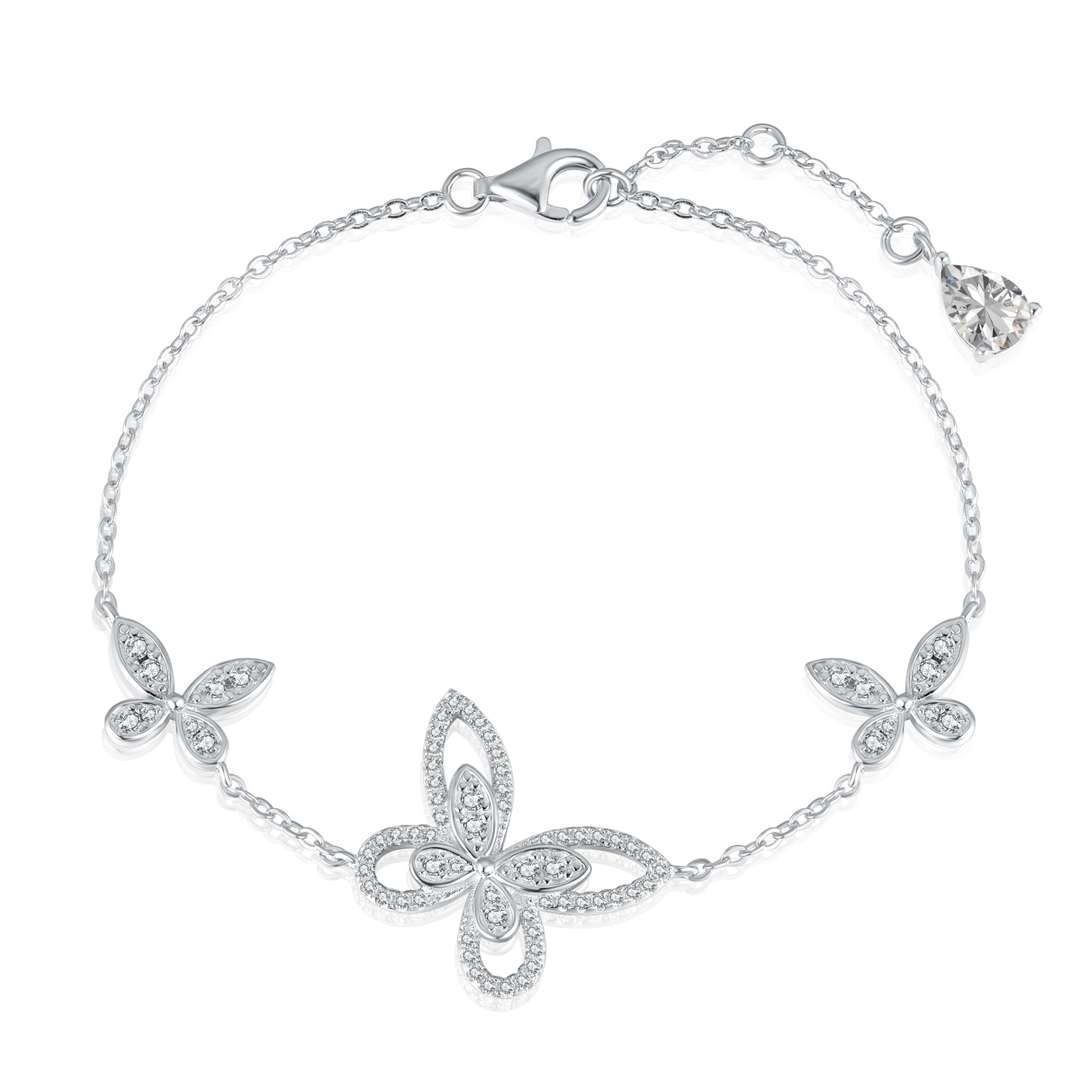 [Tonmkive Jewelry]Delicate Butterfly Pendant Bracelet