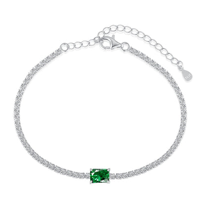[Tonmkive Jewelry]1.0 Carat Unique Emerald Cut Banquet Bracelet