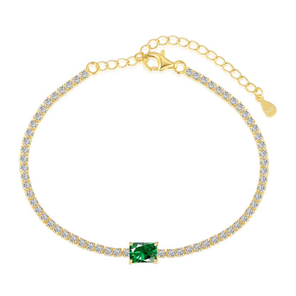 [Tonmkive Jewelry]1.0 Carat Unique Emerald Cut Banquet Bracelet
