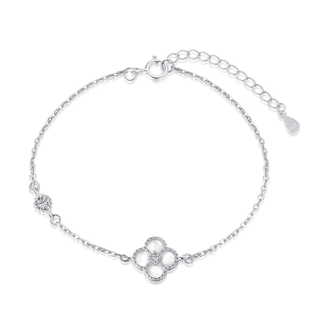 [Tonmkive Jewelry]Delicate Four Leaf Clover Bracelet