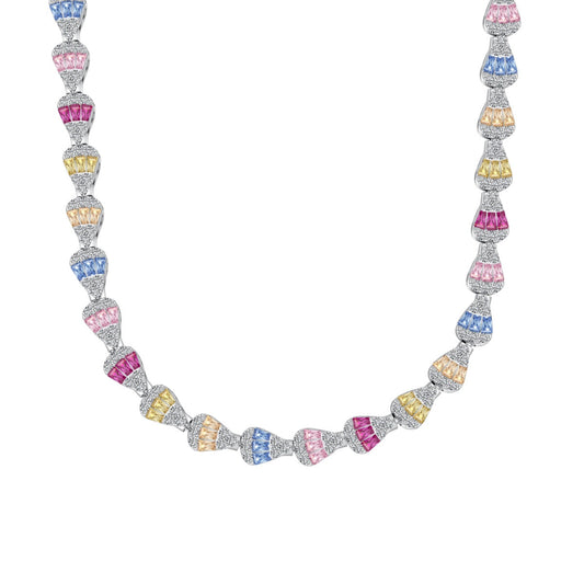 [Tonmkive Jewelry]Radiant Colorful Rainbow Necklace