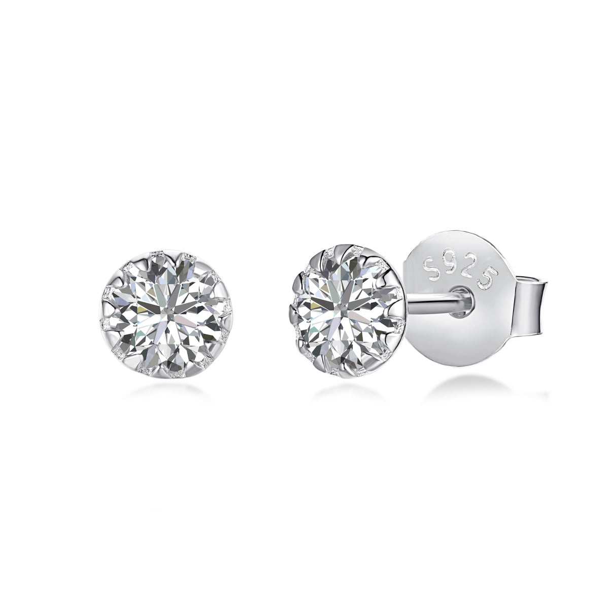 [Tonmkive Jewelry]Sparkling Colorful Round Shape Earrings