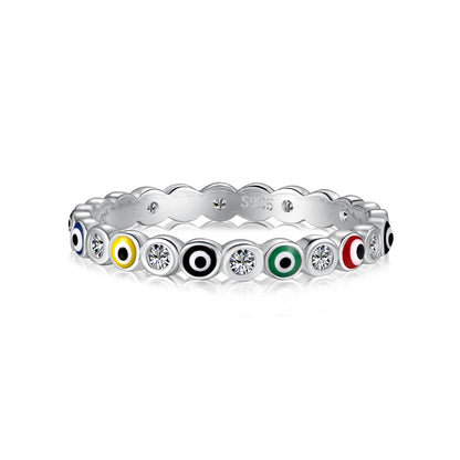 [Tonmkive Jewelry]Sparkling Vibrant Round Shape Daily Ring