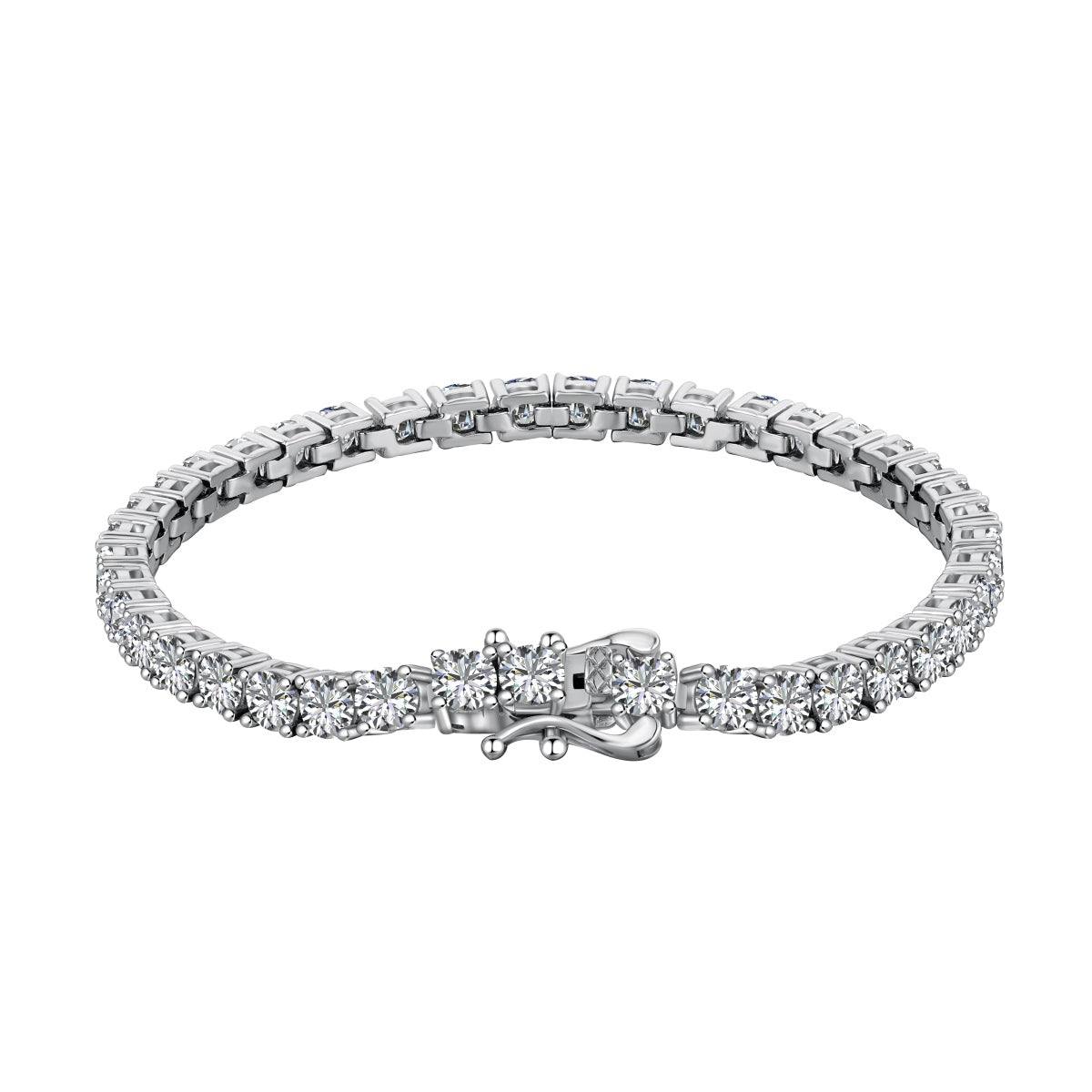 [Tonmkive Jewelry]Luxurious Ornate Round Cut Tennis Bracelet