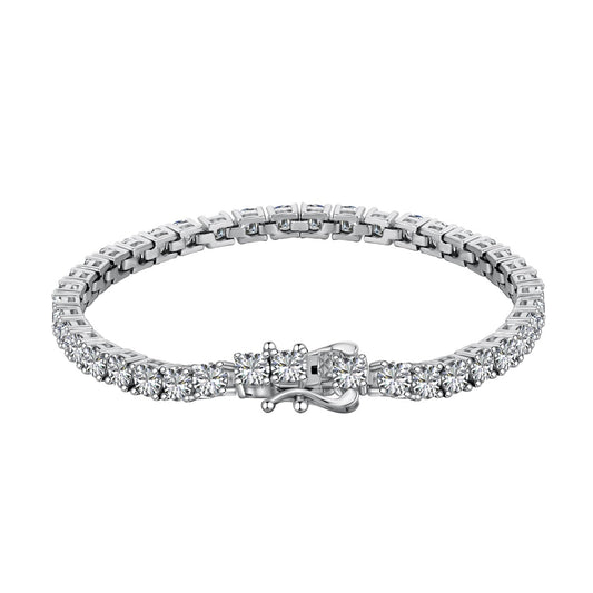 [Tonmkive Jewelry]Luxurious Ornate Round Cut Tennis Bracelet