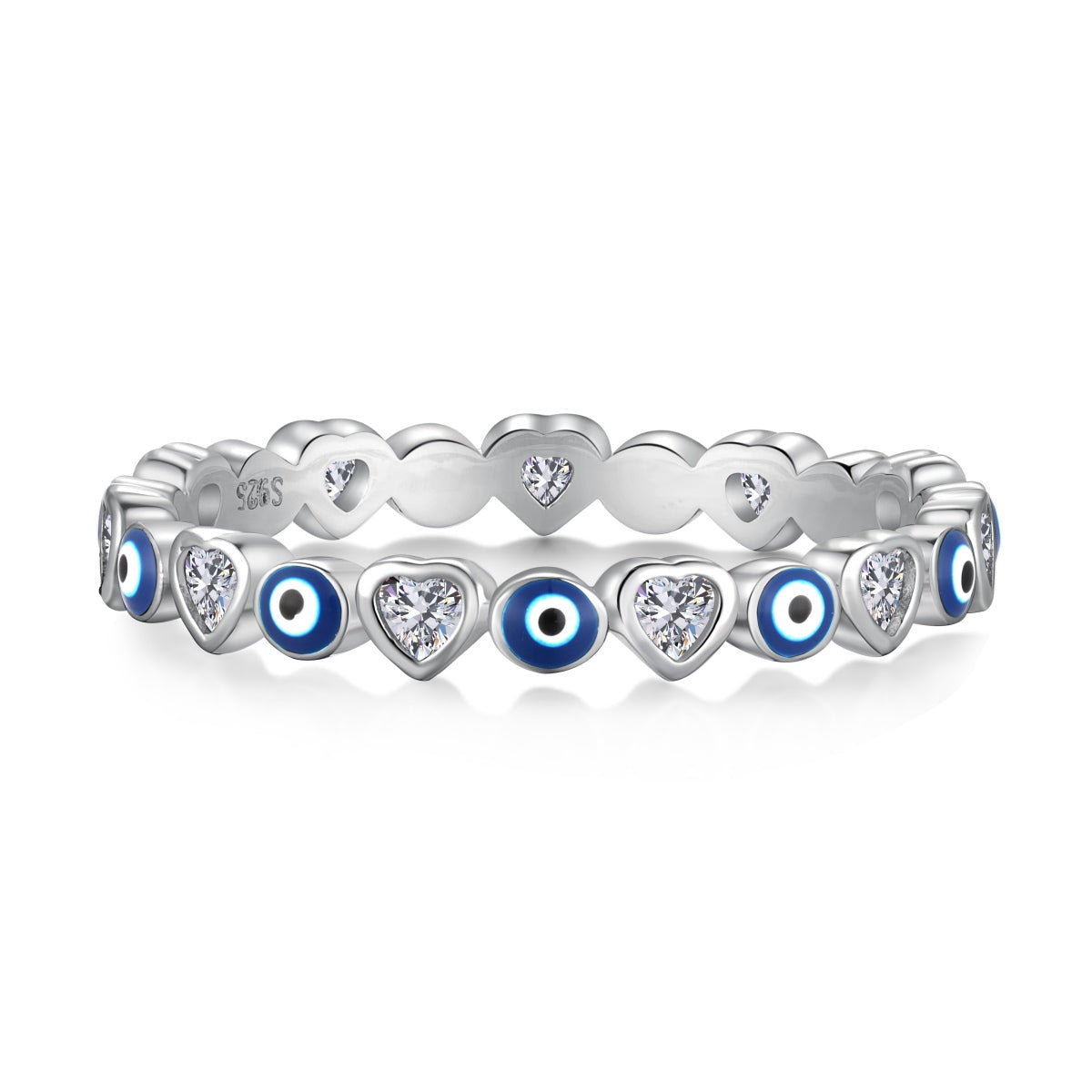 [Tonmkive Jewelry]Radiant Colorful Round Shape Daily Ring