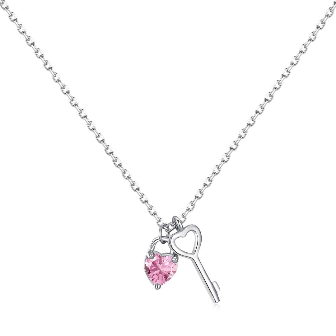 [Tonmkive Jewelry]Unique Heart Shape Key Pendent Necklace