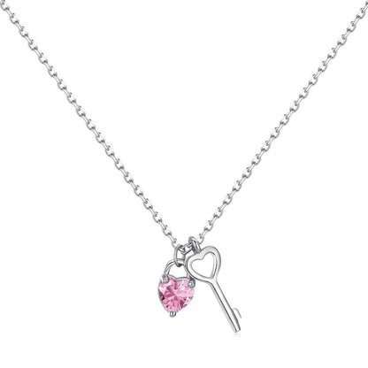 [Tonmkive Jewelry]Unique Heart Shape Key Pendent Necklace