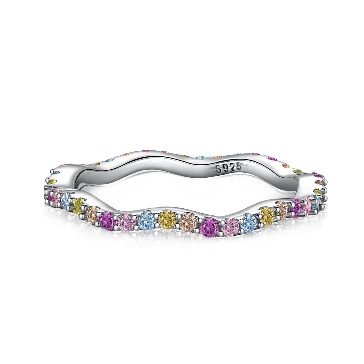 [Tonmkive Jewelry]Dainty Colorful Round Cut Party Ring