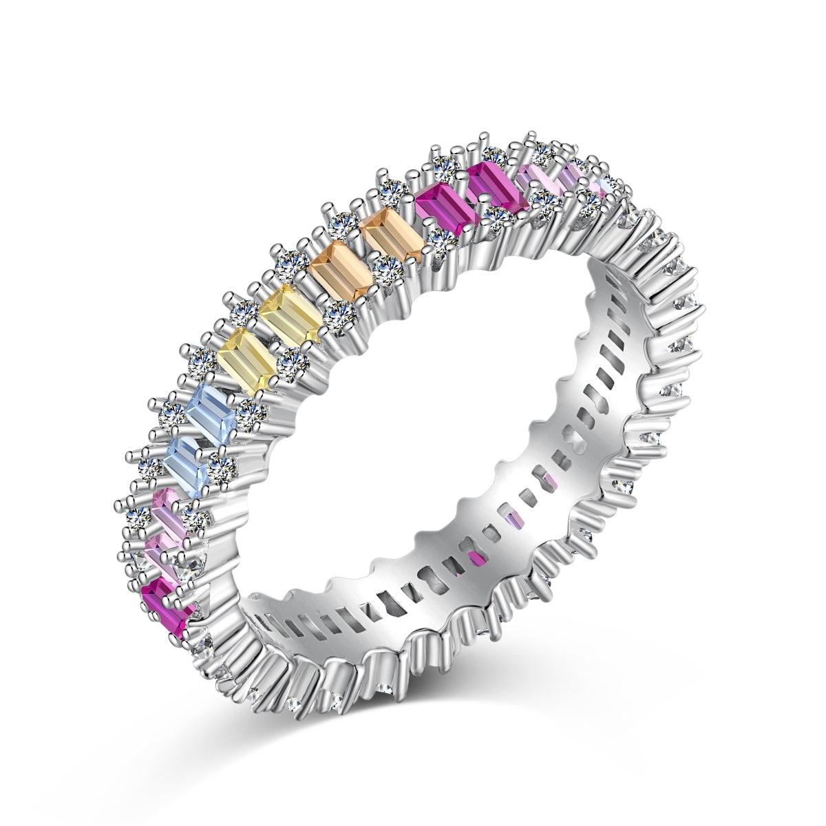 [Tonmkive Jewelry]Splashy Ornate Emerald Cut Cocktail Ring