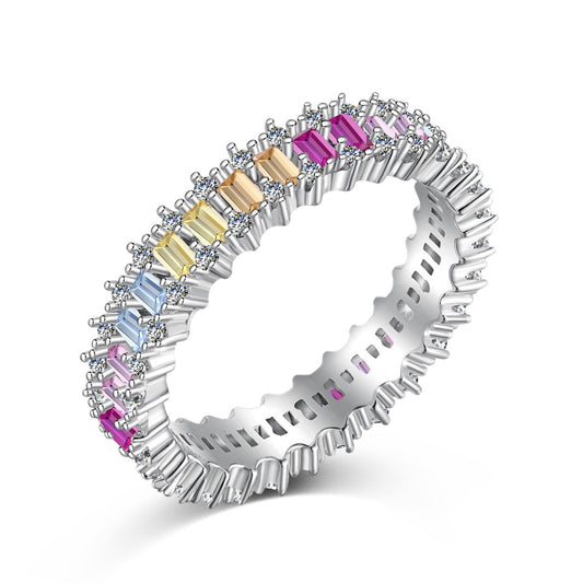 [Tonmkive Jewelry]Splashy Ornate Emerald Cut Cocktail Ring