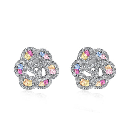 [Tonmkive Jewelry]Exquisite Flower Shape Daily Earrings