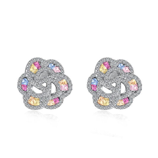 [Tonmkive Jewelry]Exquisite Flower Shape Daily Earrings