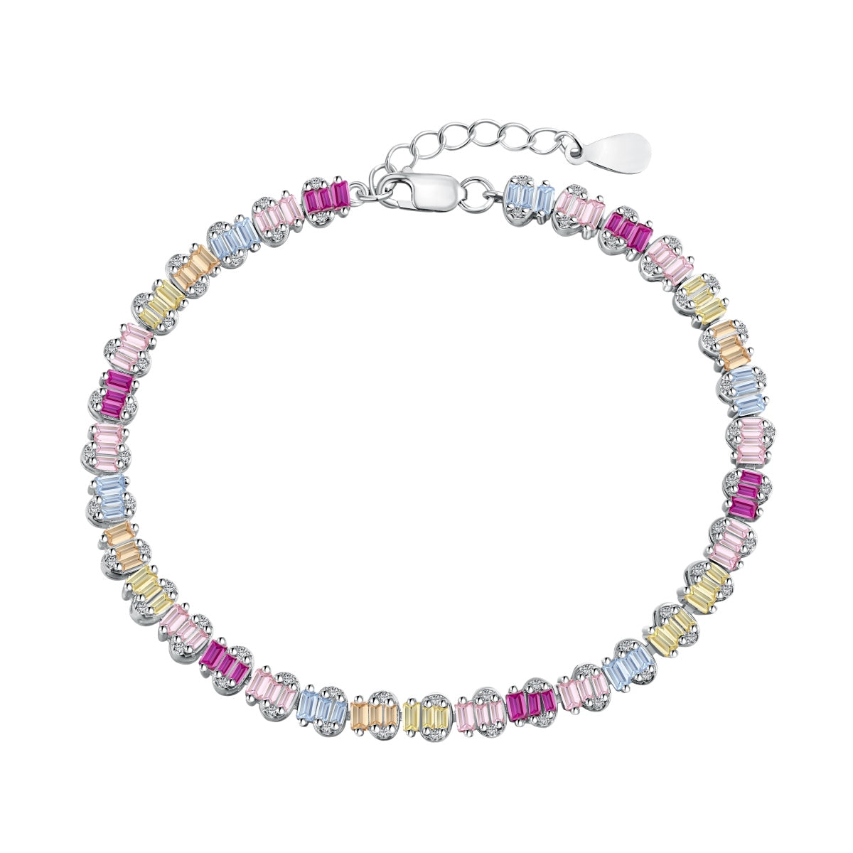 [Tonmkive Jewelry]Delicate Colorful Emerald Cut Party Bracelet