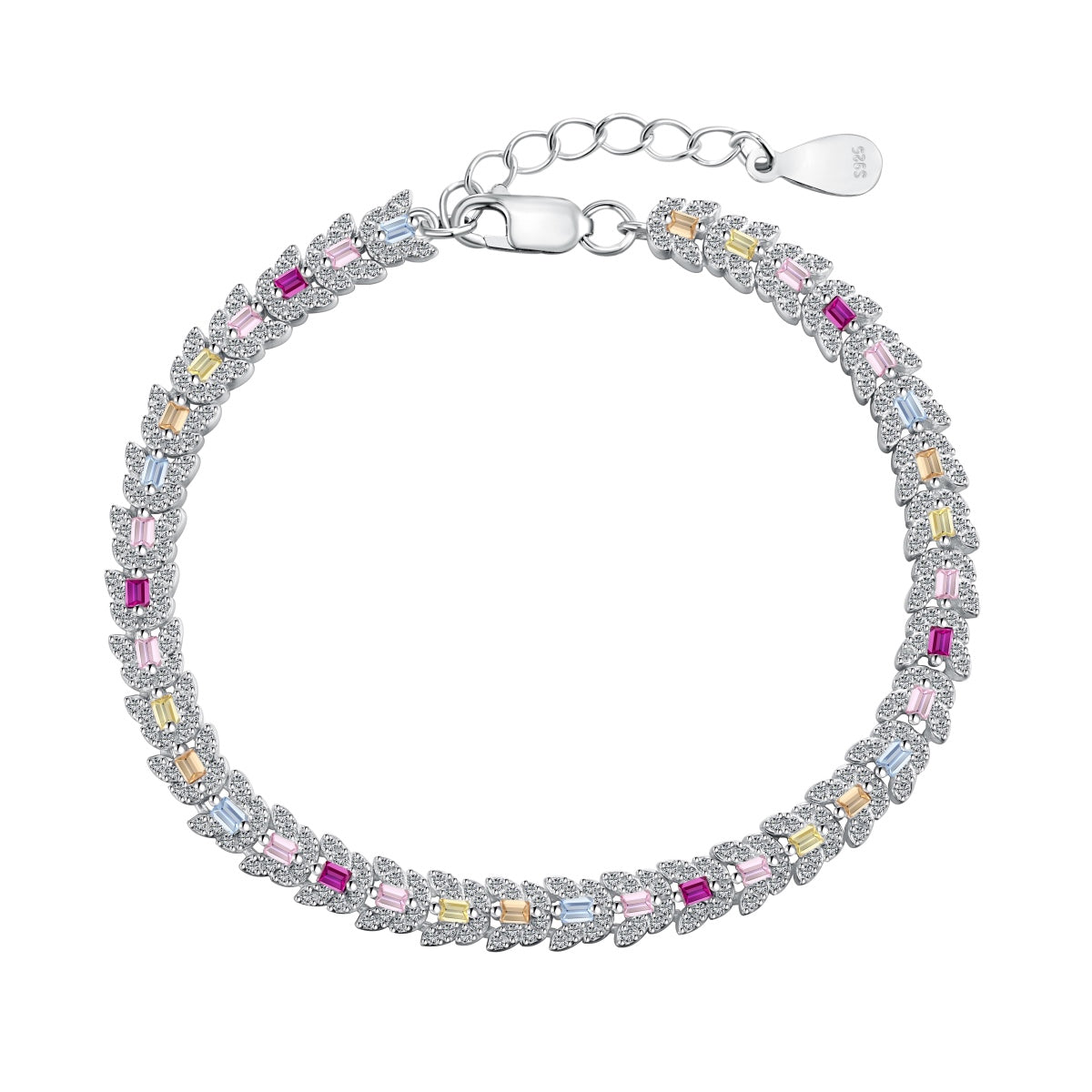 [Tonmkive Jewelry]Delicate Colorful Multi Cut Daily Bracelet